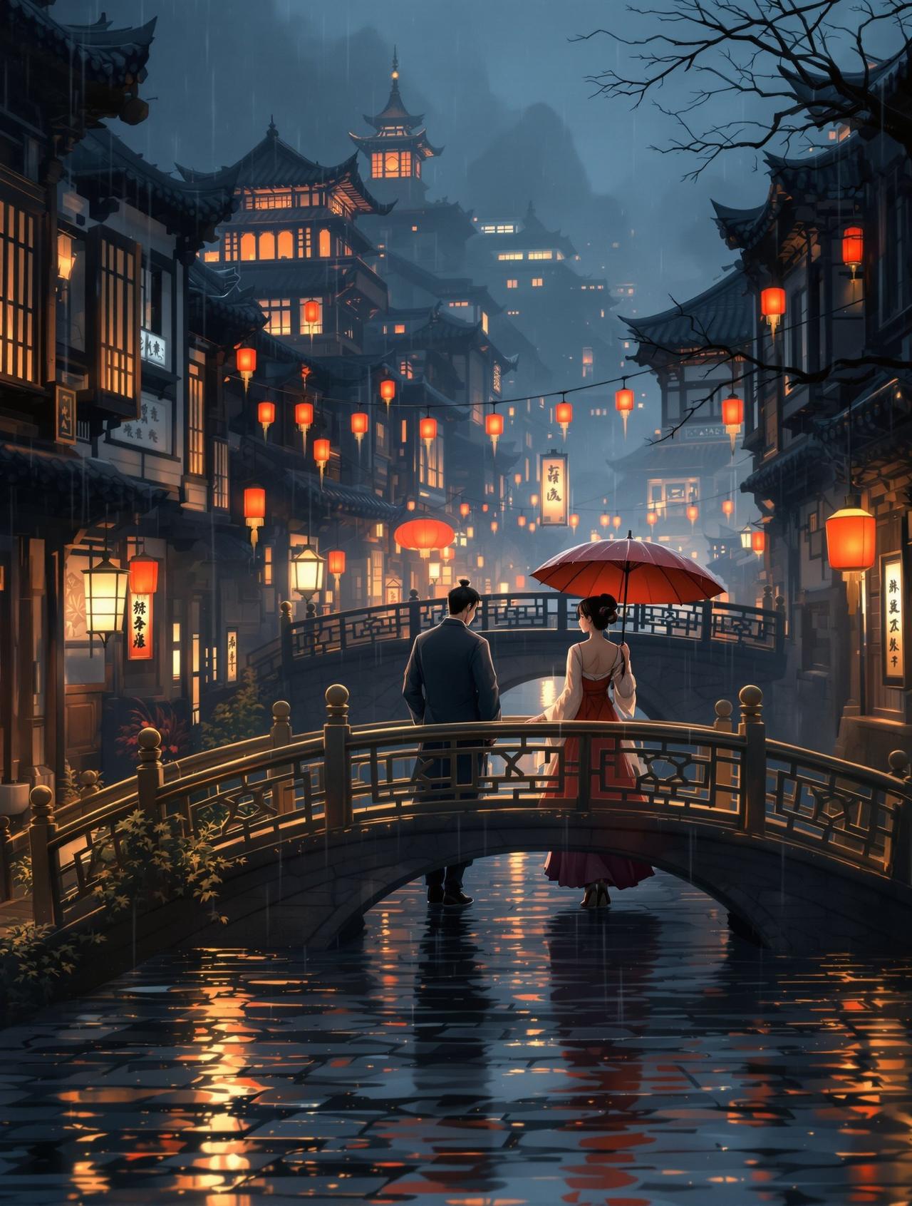 歪歪的漫画火爆番剧 - 长安夜雨：千年长安，一场雨困住了两个人